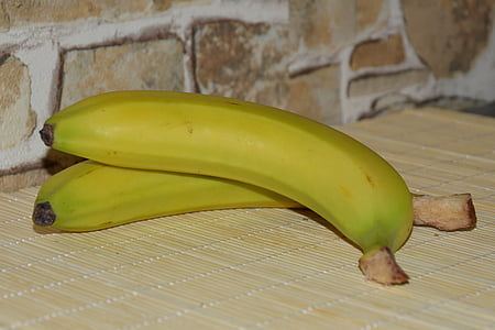 bananų, geltona, vaisių, vaisiai, prinokusių, vitaminai