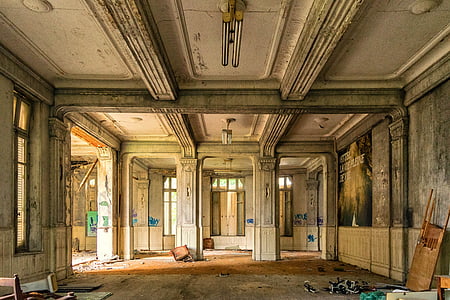 hall, space, lost places, hotel, luxury, reception, pforphoto