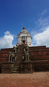 寺, ネパール, バクタプル, 建物, 階段