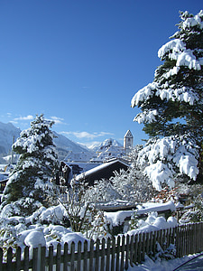 St mang tower, Füssen, mùa đông, tuyết kỳ diệu
