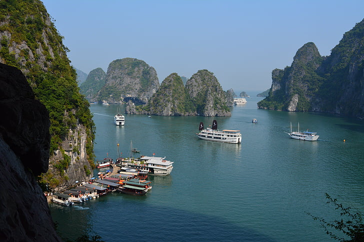 Ha long bay, Vietnam, reizen, Cruise, gezongen sot grot