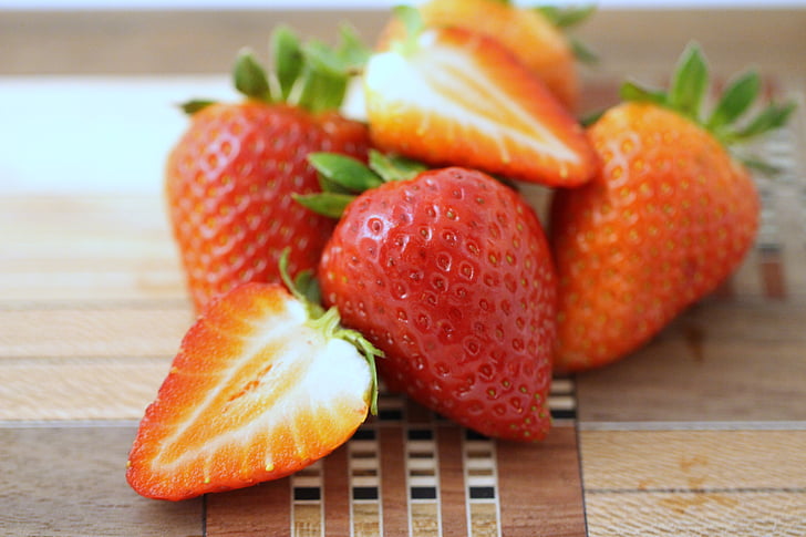 jordgubbar, frukt, jordgubbe, friska, mat, ekologisk, färsk