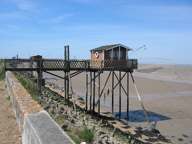 fishing, fish, house on stilts, atlantic, atlantic coast, stilt house, waters