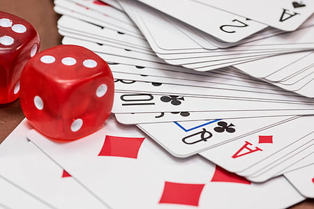 キューブ, ギャンブル, カード ゲーム, サイコロを振る, カード, トランプ, 心