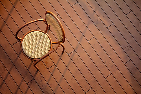 chair, relax, parquet, wood panels, wood, background, top view
