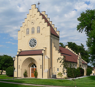 Zion, kapell, mosaik, Betfage, byn, Axtell, Nebraska