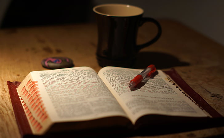 read, mugs, bible, book