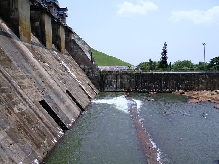 Dam, Lucy reke, turistična atrakcija, gorur, Hassan, Karnataka, Indija