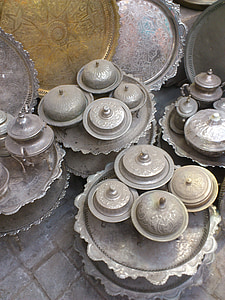 pots de, Silver, Orient, ustensiles de cuisine, matériel, conteneur, ustensiles de cuisine