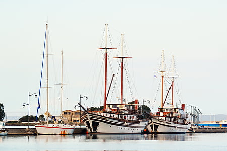 Barcos, Porto, mar, nave, água, navio de, transporte