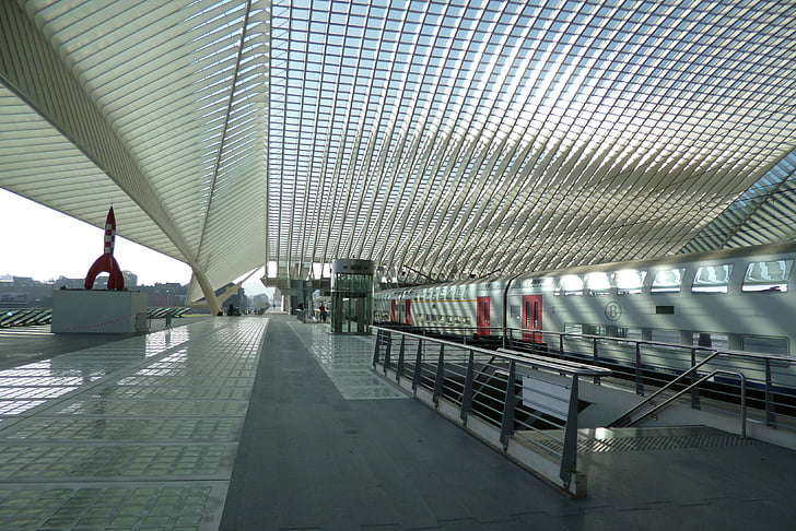 Stasiun Kereta, Liege, Liege, arsitektur, teknologi, Belgia, bangunan