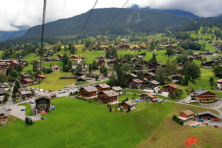 Tara, oraşul, munte, Alpii, cabine, turism, telecabina