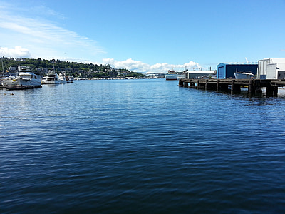 Seattle-ben, víz, South lake Unió, Port, kikötő, utazás, csendes-óceáni