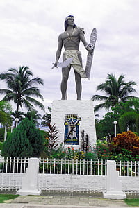 Lapu-lapu monument, Mactan, Filipíny, Socha, USA