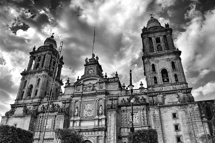 arhitektuur, kirikud, Cathedral, vald, Mehhiko, katoliku, kristlus