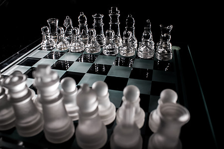 escacs, rei, escacs, joc, competència, negre, intel·ligència