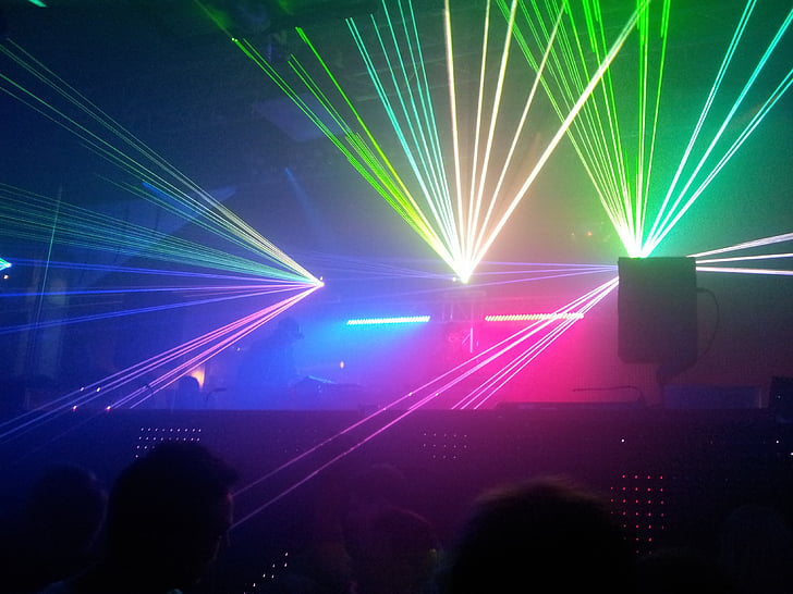 effets de lumière, show laser, lumières, lightshow, Disco, DJ, musique