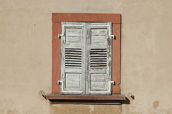 window, architecture, facade, building, wall, home, shutter