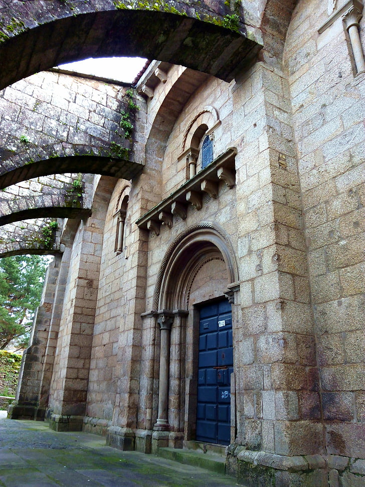 kirken Colegiata de sar, Santiago Compostela, Compostela, romansk, Galicia, måte å st james, buer