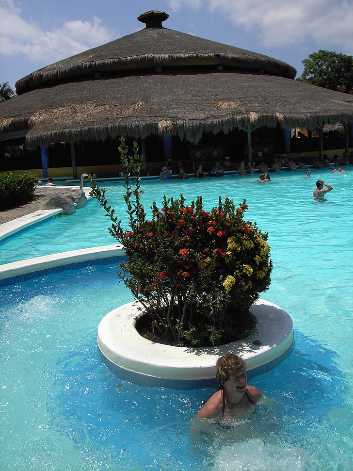 baseinas, plaukimo baseinas lauke, atostogų, Karibai, vandens, turizmo, vasaros