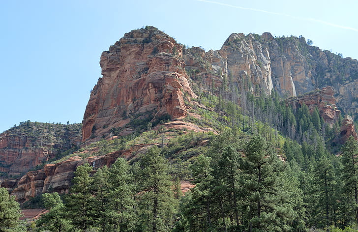Arizona, Slide rock, Rock, State park, landskap, öken, Mountain