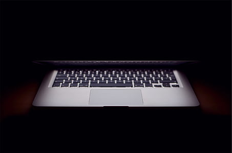 apple, macbook, laptop, shadows, dark, technology, business