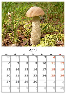 calendario, mes, abril, abril de 2015