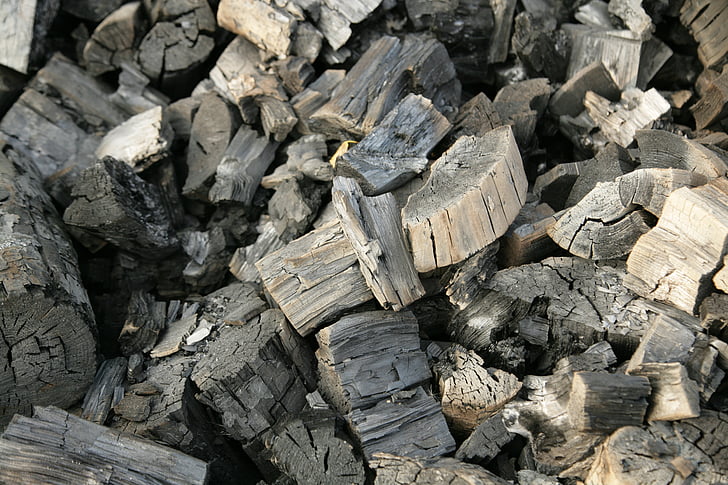 cărbune, lemn de foc, negru