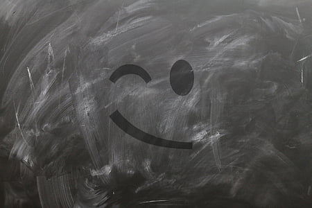 board, school, emoticon, smiley, wink, blind eye, smile
