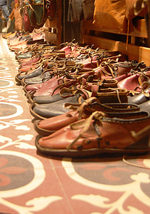 schoenen, bruin, tegels, Winkel, Istanbul