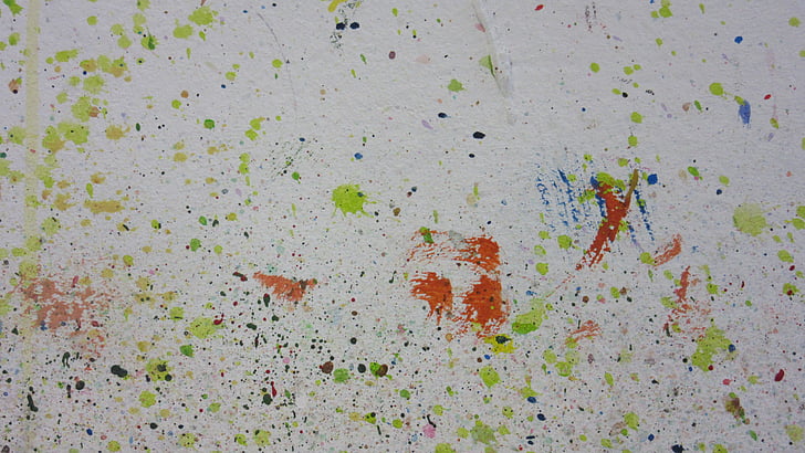 пръски на цвят, Artelier, стена, петна, цвят, цветни, модел