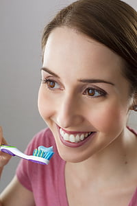 woman, dentist, toothbrush, tooth, smile, hygiene, one woman only