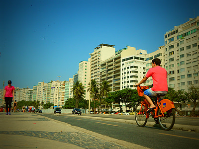 brazil, sky, cyclist, bicycle, landscape, travel, bike path