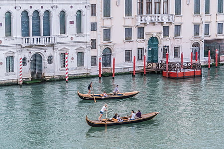 Венеция, Италия, Гондола, Открытый, живописные, Архитектура, Гранд-канал