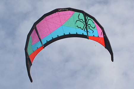 Kite, luft, moln, Wind kite