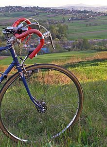 Sepeda, Sepeda perjalanan, Bersepeda, retro Sepeda, roda kemudi, pemandangan, Malopolska