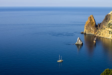màu xanh, cơ thể, nước, Đại dương, tôi à?, bờ biển, Crimea