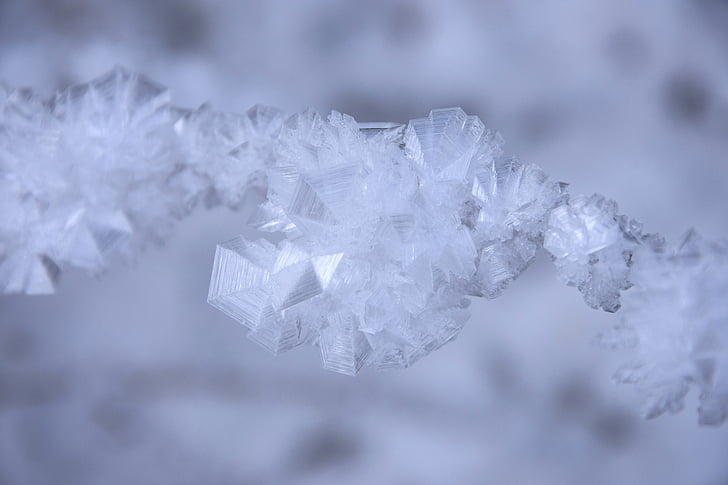 Cristall de gel, gel, congelat, l'hivern, gelat, cristalls, impressions d'hivern