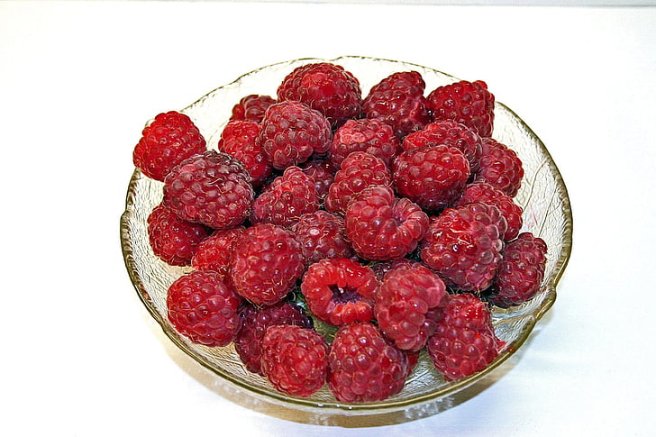 Raspberry, Berry, Manis, merah, buah, buah-buahan
