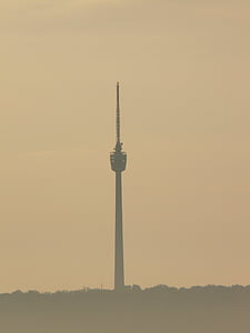 Torre, Torre de la TV, Stuttgart, Torre de radio, edificio, alta