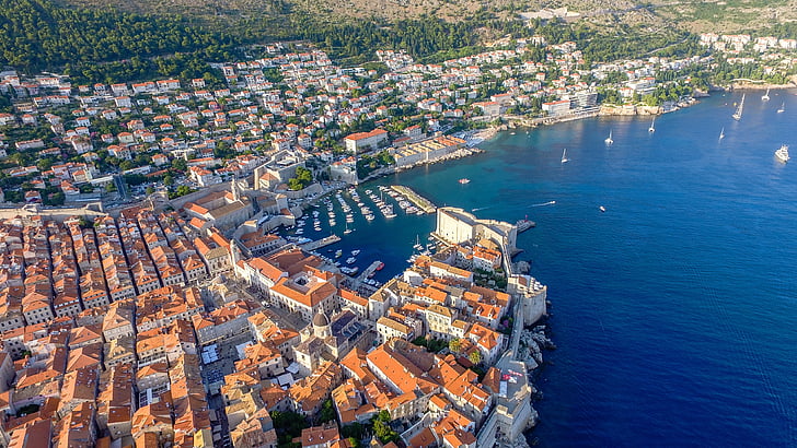 Dubrovnik, Dalmatien, Oldtown, Kroatien, rejse, havet, Adriaterhavet