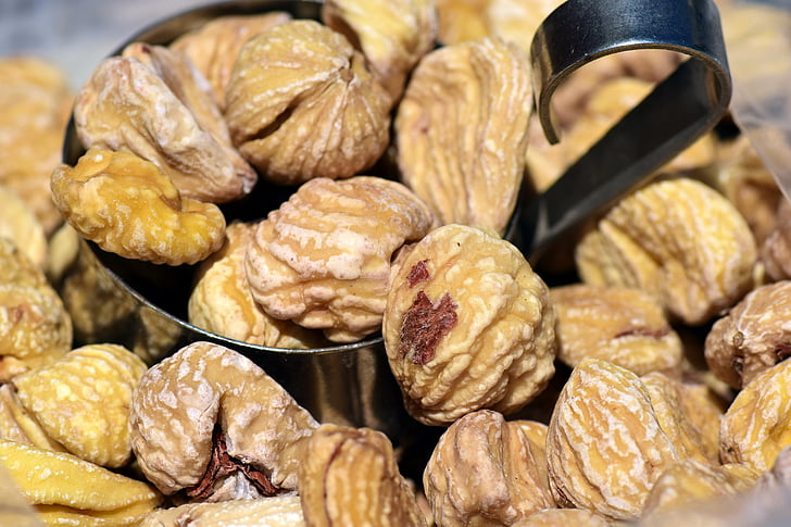 chestnut, sweet chestnuts, dried, dried chestnuts, eat, gut, food