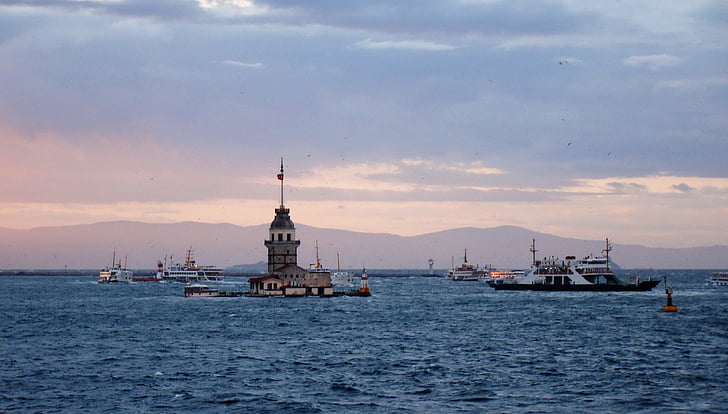 トルコ, ボスポラス海峡, 海峡, イスタンブール, ブリッジ, チャネル, 船