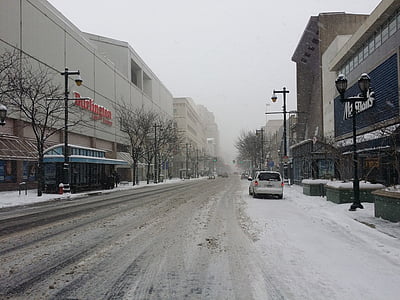 Filadèlfia, neu, ciutat, Centre, urbà, Pennsilvània, l'hivern