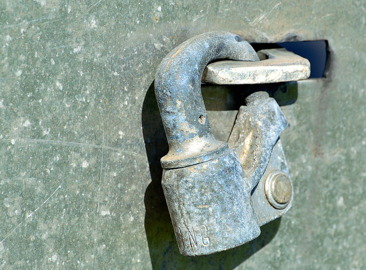 lock, clasp, rust, antique, metal, macro, fastener
