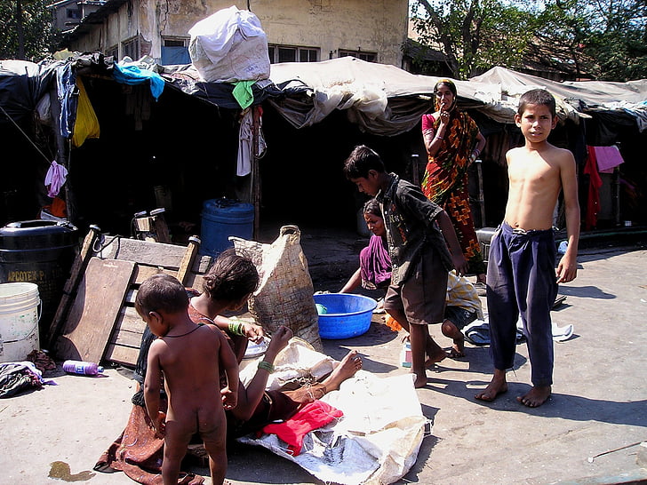Индия, Мумбай, Бомбай, на живо, бедността, беден квартал
