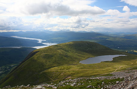 vahepealne lochan, Loch eil, Šotimaa, Fort william, Ben nevis, maastik, mägi