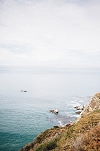 Cliff, Ocean, more, Sky, vody, Príroda, pobrežie