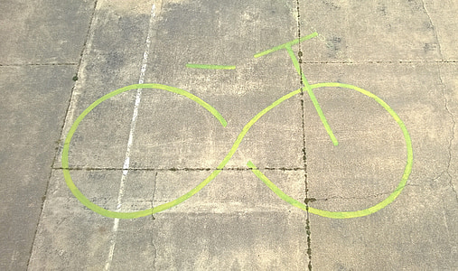 dviratis, simbolis, Airfield, Aspern