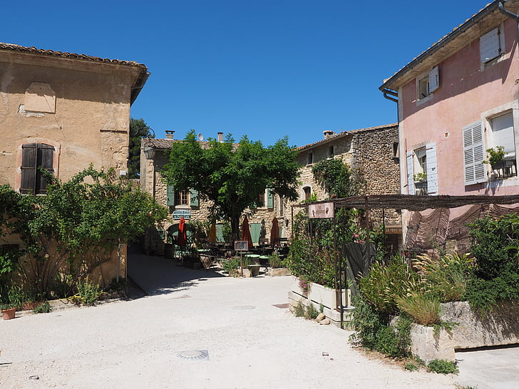 Oppède-le-vieux, Artists village, byn, Frankrike, Provence, Oppede, departementet vaucluse